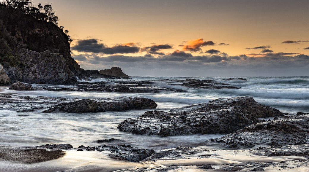 Surfs Up Panorama at Malua Bay - Sunrise Seascape