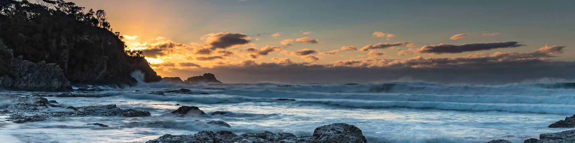 Wild Surf at Malua Bay - Sunrise Seascape