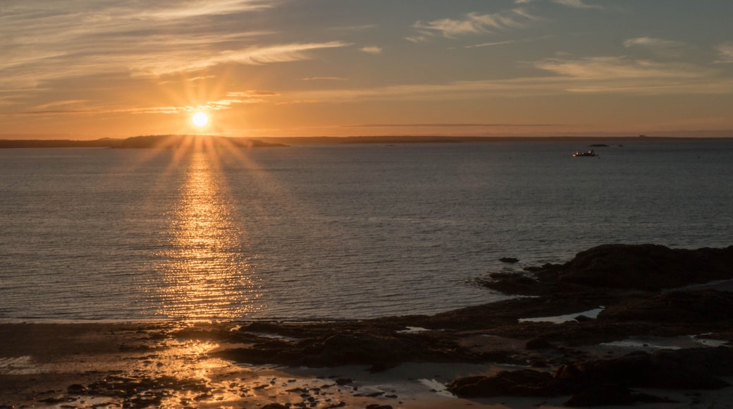 sunrise over the Bay of Fundy near Pocologan in New Brunswick in Canada