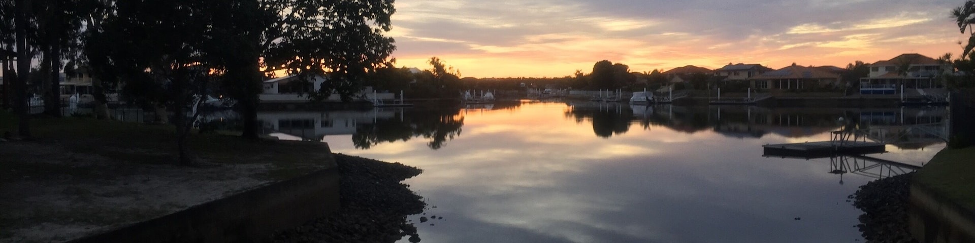 Morning has broken over Bribie Island canals