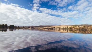 Meadowbank Lake and River Derwent in Tasmania Australia