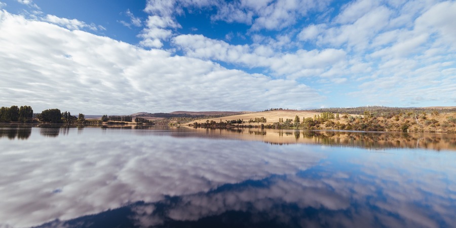 Meadowbank Lake and River Derwent in Tasmania Australia