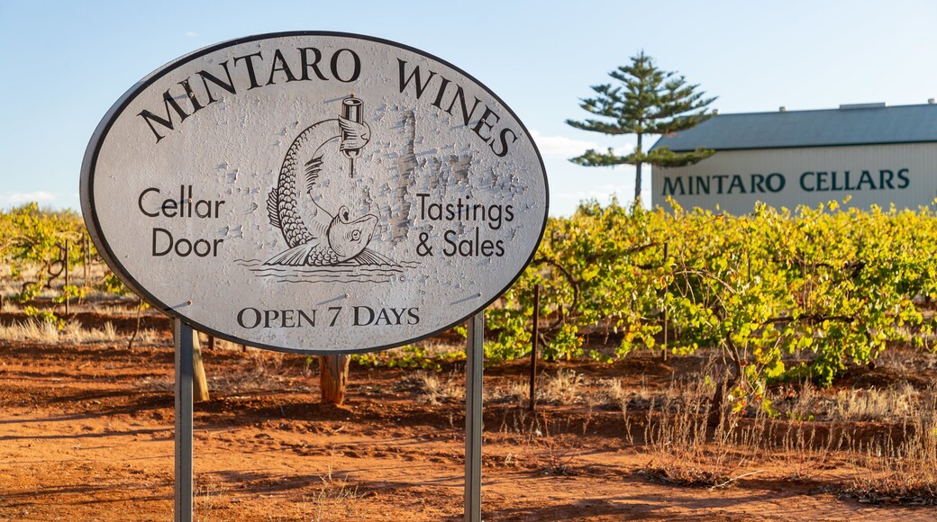 Mintaro showing farmland and signage