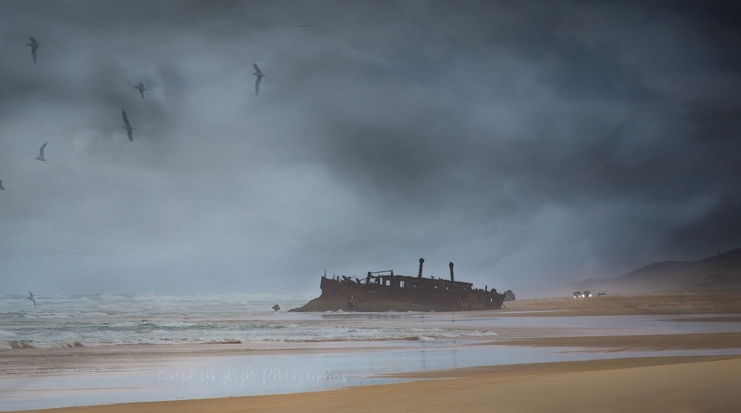 A stormy day at the shipwreck on Fraser Island.