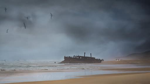 A stormy day at the shipwreck on Fraser Island.