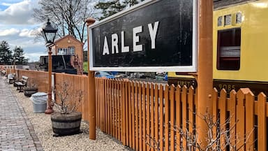 view of the old train station. Selective focus