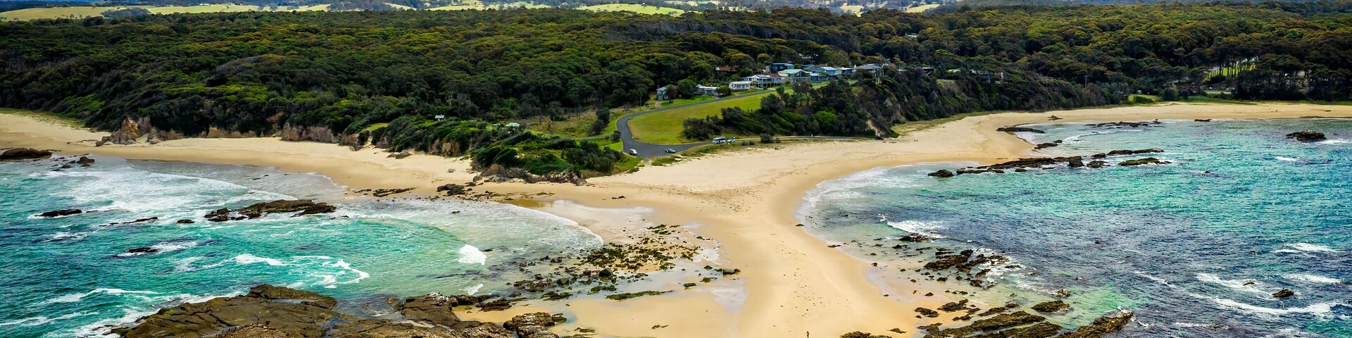 Mystery Bay and Mount Gulaga in teh distance