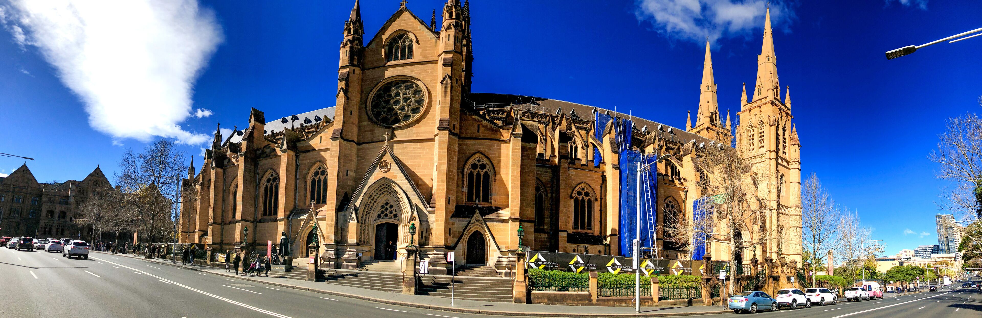 SYDNEY - AUGUST 19, 2018: St Mary's Cathedral on a beautiful sunny day
