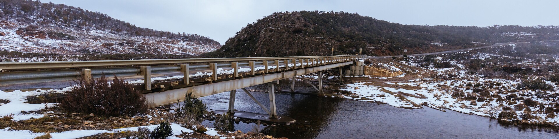 Marlborough Hwy in Central Highlands Tasmania Australia