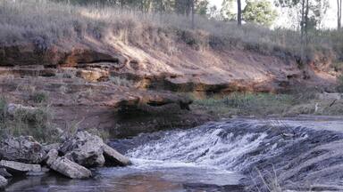 The natural slide at this water hole just outside Springsure in Queensland.