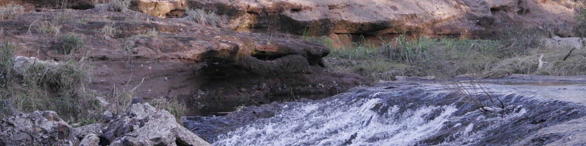 The natural slide at this water hole just outside Springsure in Queensland.