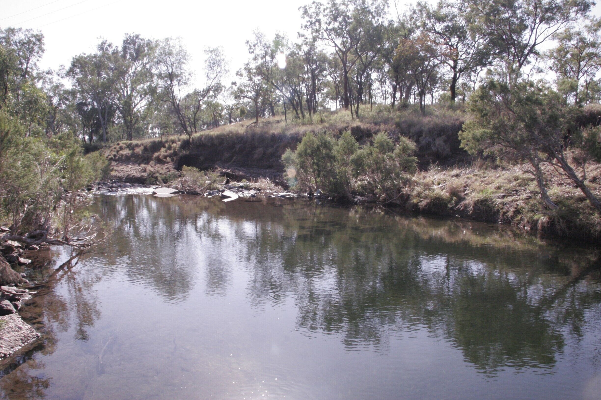 A nice deep waterhole to stretch out in after a long day driving!  Just outside Springsure in Queensland.