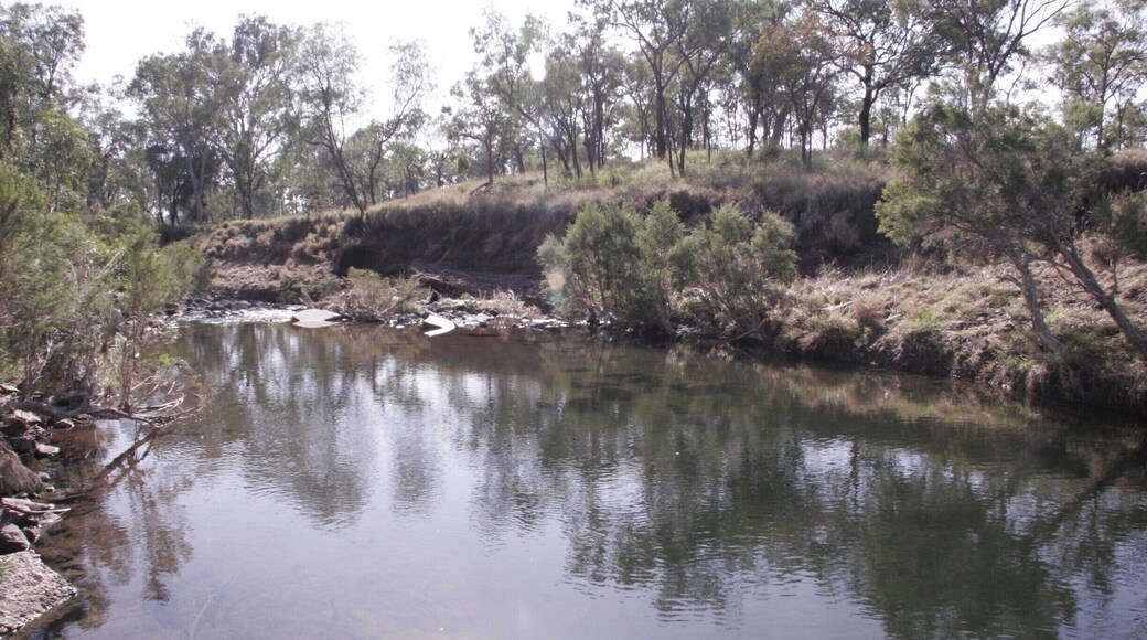 A nice deep waterhole to stretch out in after a long day driving! Just outside Springsure in Queensland.