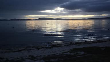 The pre-dawn light at the camp site in Yanakie, looking towards Wilson's Prom.