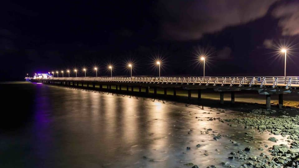 Shorncliffe pier by night
