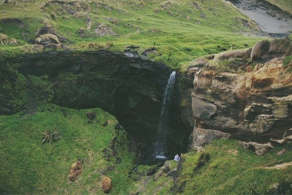 Amazing black sand beach at Karioitahi