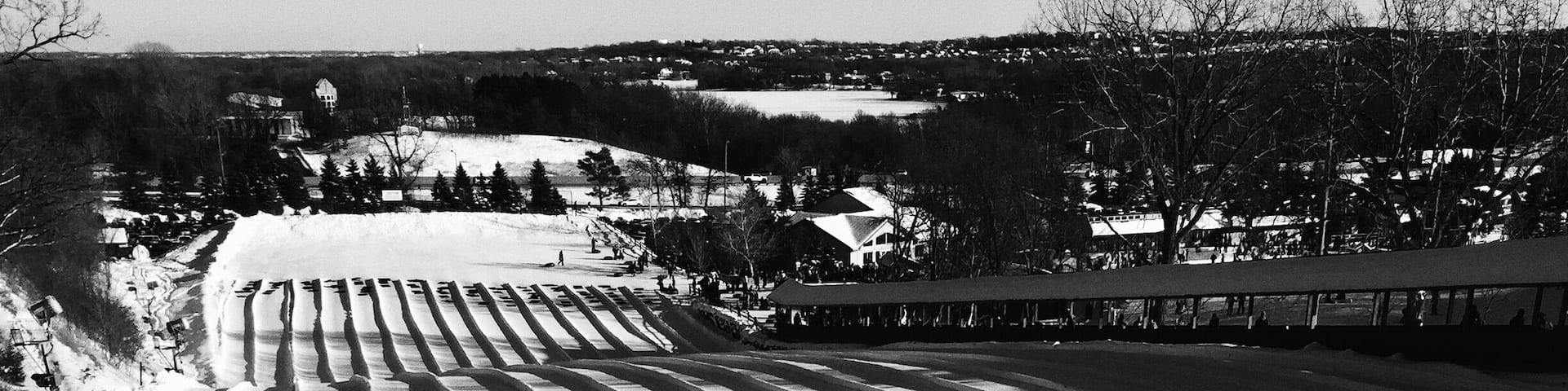 Winter fun for the whole family. If they don't ski, or you are tired of sledding, try tubing at Buck Hill. Get there early or expect to wait in line... www.bradleyhanson.com