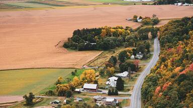 Autumn view from Vromans Nose, in the Catskill Mountains, Middleburgh, New York