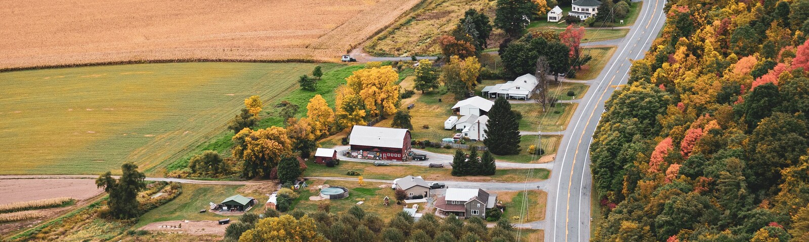 Autumn view from Vromans Nose, in the Catskill Mountains, Middleburgh, New York