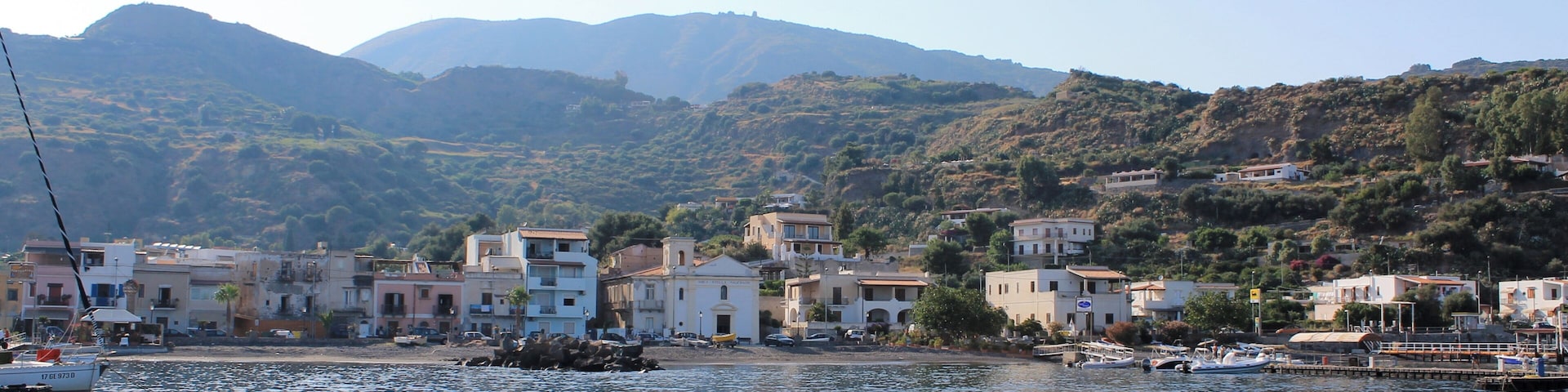 Sailing toward South East of Lipari , Sicily