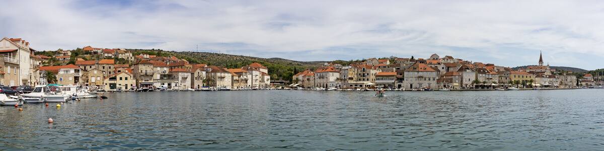 Milna port on sunny summer day