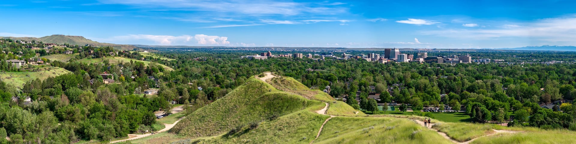 Springtime at Camel's Back park in the North End of Boise Idaho near Hyde Park