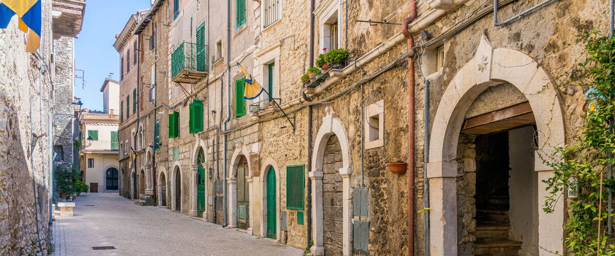 Scenic sight in Carpineto Romano, beautiful little town in the province of Rome, Lazio, Italy.