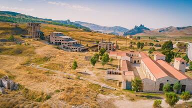 "Trabia - Tallaria" Old Sulfur Mines Near Riesi and Sommatino, Province of Caltanissetta, Sicily, Italy, Europe