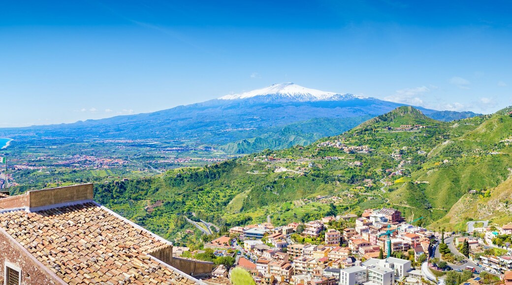 Church of Madonna della Rocca built on rock in Taormina, Sicily, Italy