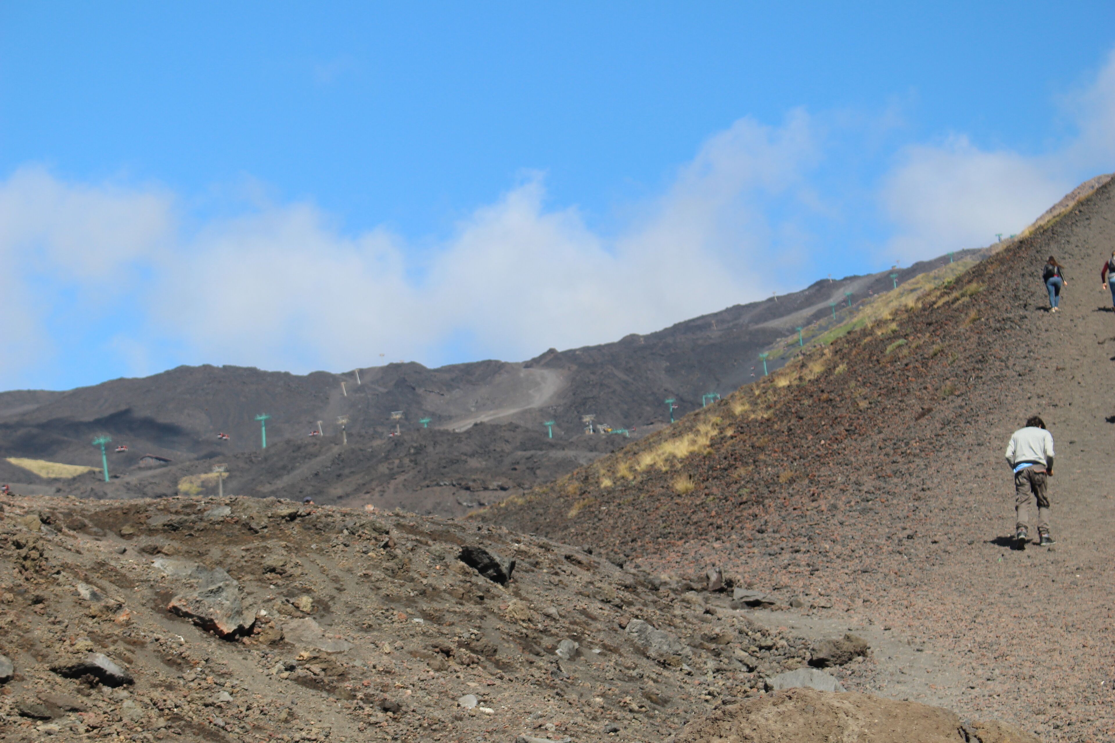 Walking to the summit of Mount Etna.  I have a great interest in geology with particular interest in volcanoes.  It was great to be up on this active volcano, you could feel the heat through the rocks.