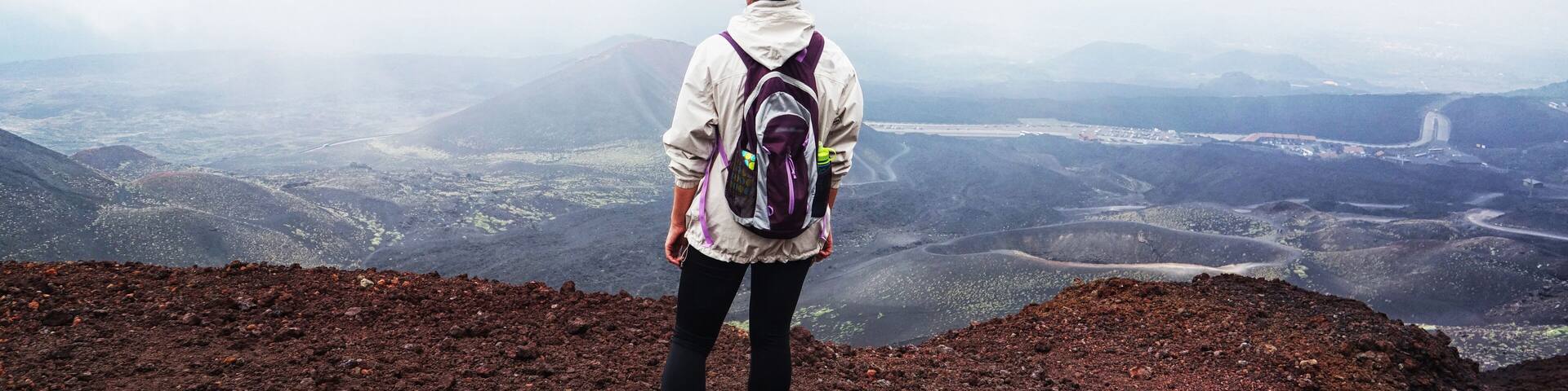 Mt Etna was difficult to climb, not only because of the elevation but because the ground was composed of fine volcanic ash. Think walking on a sandy beach at an incline. We never made it to the top, but this view at the midway point isn't too shabby. #adventure
