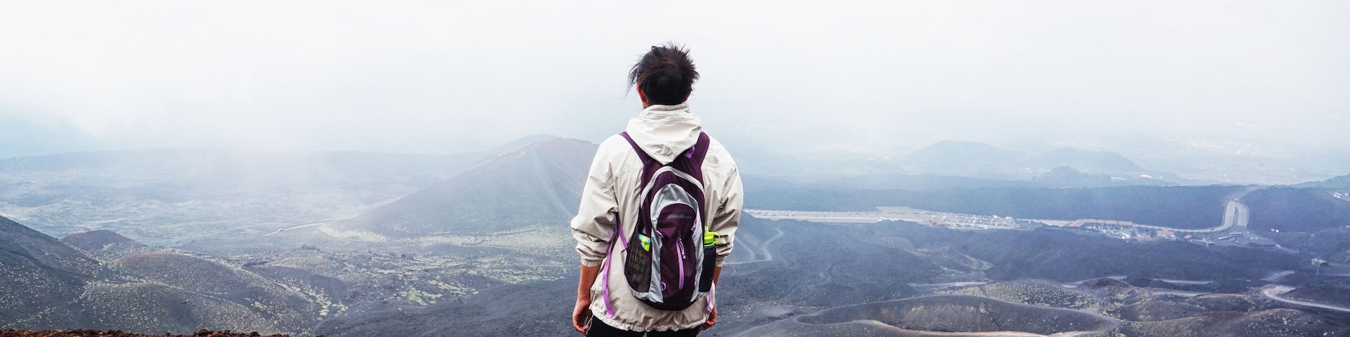 Mt Etna was difficult to climb, not only because of the elevation but because the ground was composed of fine volcanic ash. Think walking on a sandy beach at an incline. We never made it to the top, but this view at the midway point isn't too shabby. #adventure