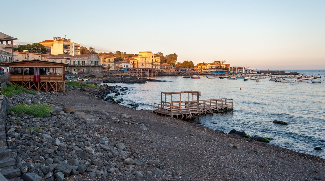 The waterfront of Capo Mulini, a small town near Catania; Sicily, Italy