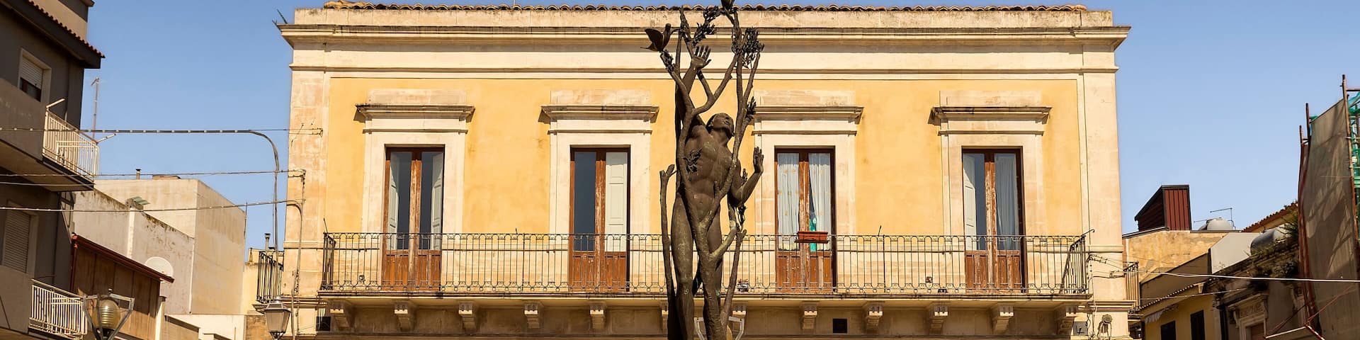 Taking a walk across the streets of Rosolini, Province of Syracuse, Sicily, Italy. (Garibaldi Square).