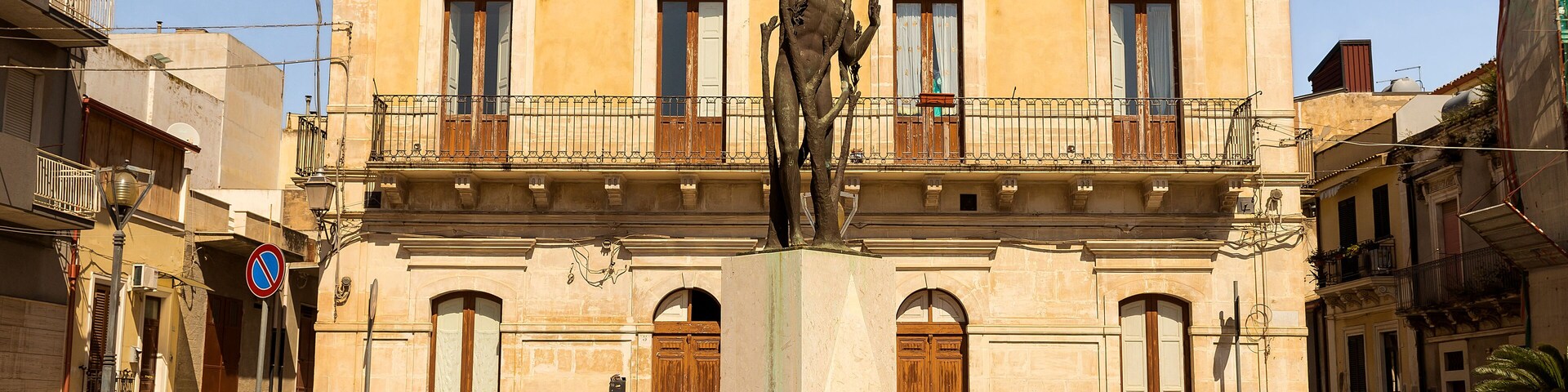 Taking a walk across the streets of Rosolini, Province of Syracuse, Sicily, Italy. (Garibaldi Square).