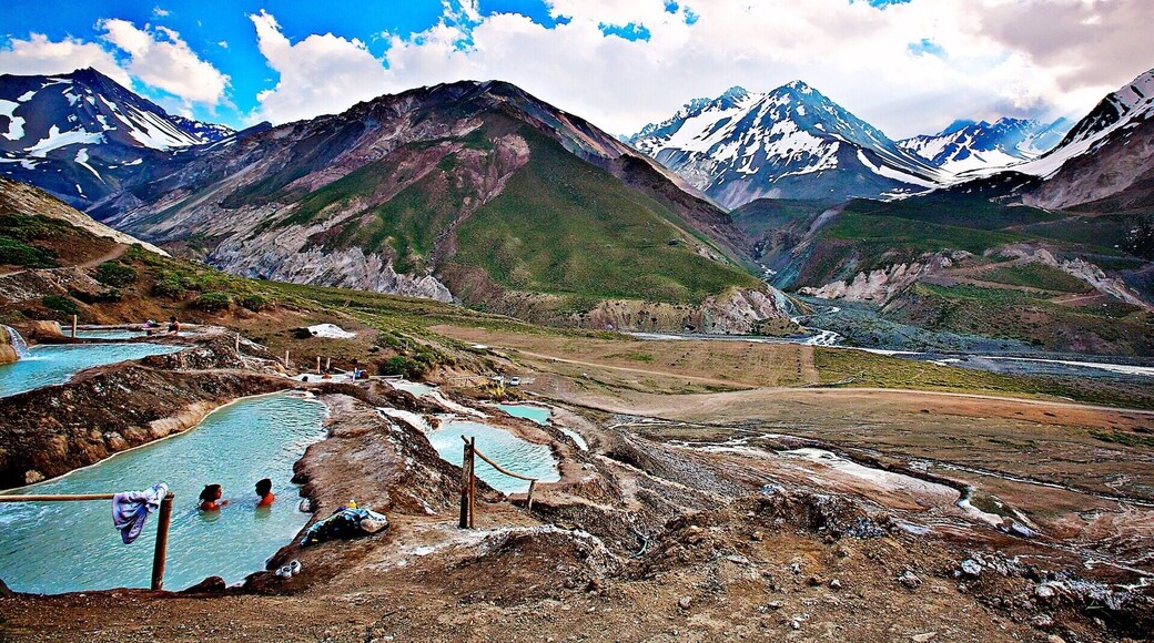 My favorite bath spot so far! ;).
Baños de Colina is natural hot springs at the foothills of Andes Mountains near Santiago Chile, it's about 2.5 hours of drive from the city but totally worth it. ;)
This was taken in July, several years ago...