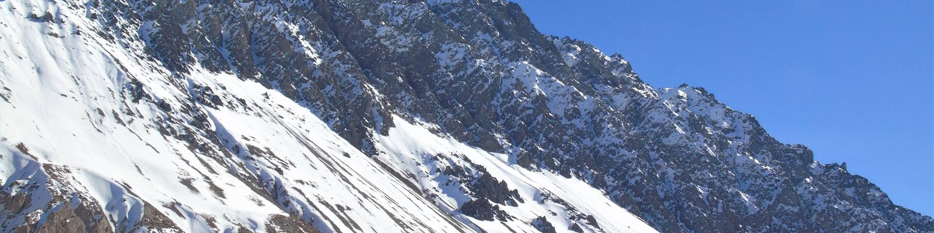Hot springs of Valle Colina in the Cajon del Maipo, Cordillera de los Andes in Santiago, Chile