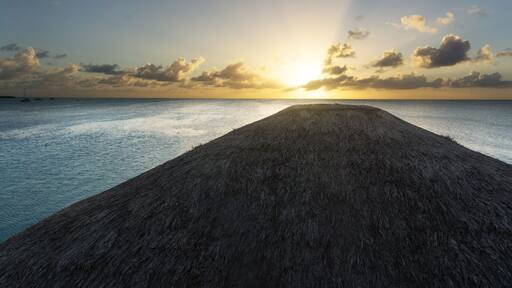 Sunset from the roof of a restaurant on Caye Caulker off the coast of Belize