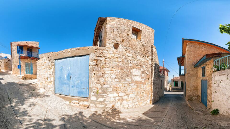 View of street in Vouni village. Cyprus. Limassol district
