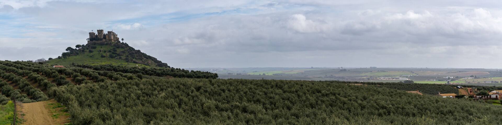 Panorama view of the castle in Almodovar del Rio