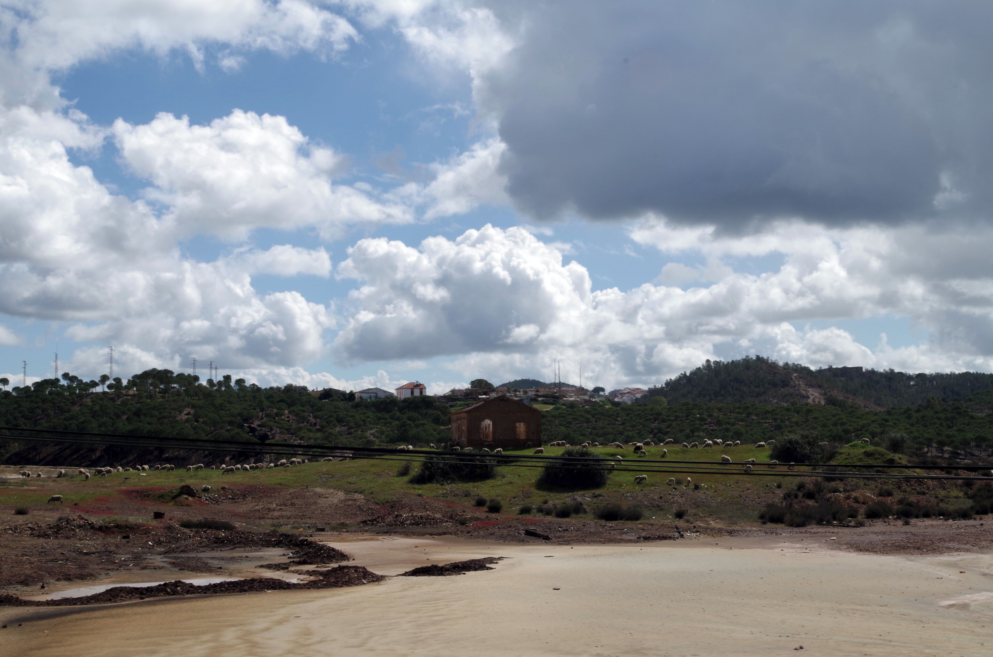 Road to "Peña del Hierro" mine in Nerva. (Huelva, Spain)