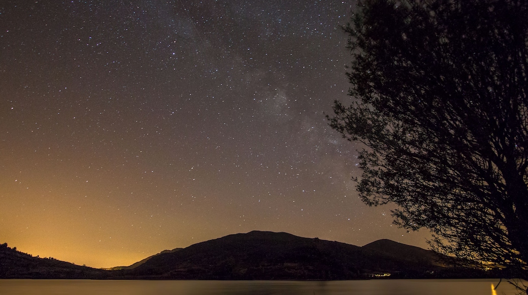 View on Lac du Salagou by night