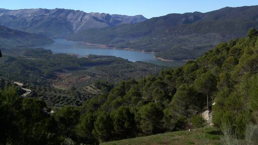 Vista del embalse del Tranco, en Santiago-Pontones (provincia de Jaén).