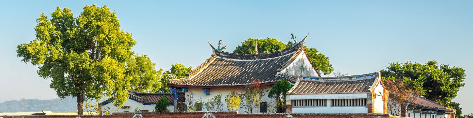 A traditional Taiwanese Mingnan architecture whit paddy field in Caotun, Nantou City., Shutterstock ID 1029224923, SF SSA Case with Manager Approval: Case 07151371, Job: Prepay credit, Client/Licensee