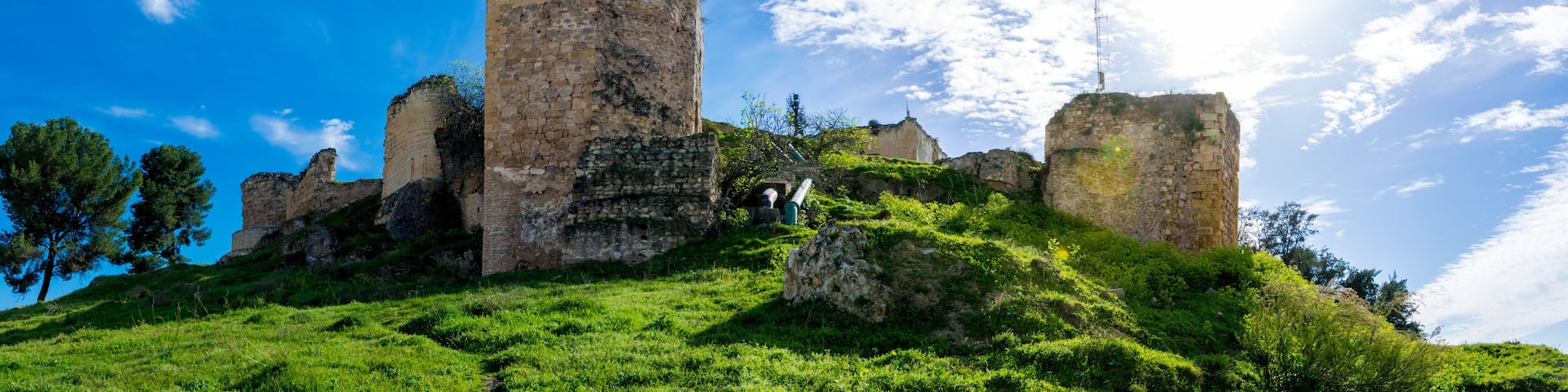 Moron de la Frontera Castle, located on an elevated hill over the town of Moron de La Frontera, Spain