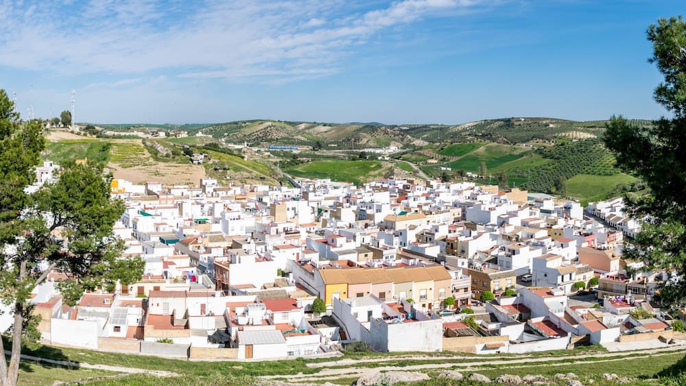 The Spanish town of Morón de la Frontera located in Andalucía.