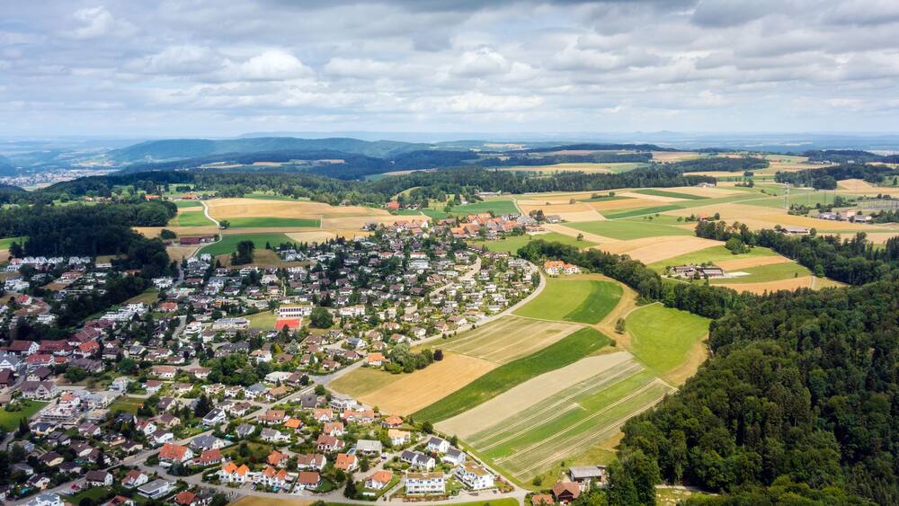 Landeanflug Flughafen Zürich, Schweiz