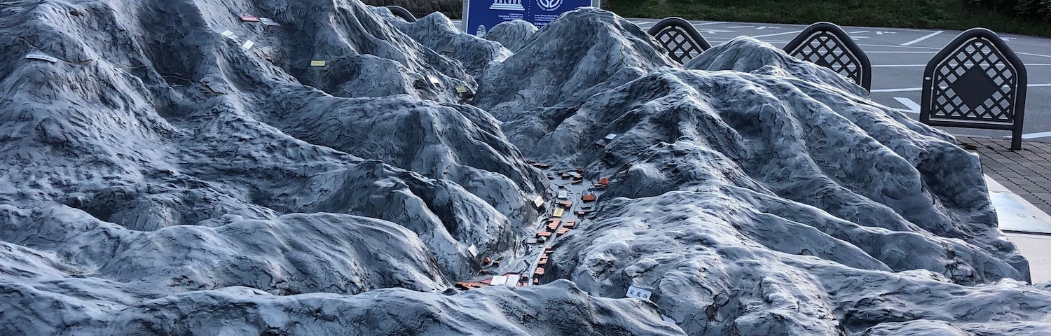 A model of the whole silver mine area