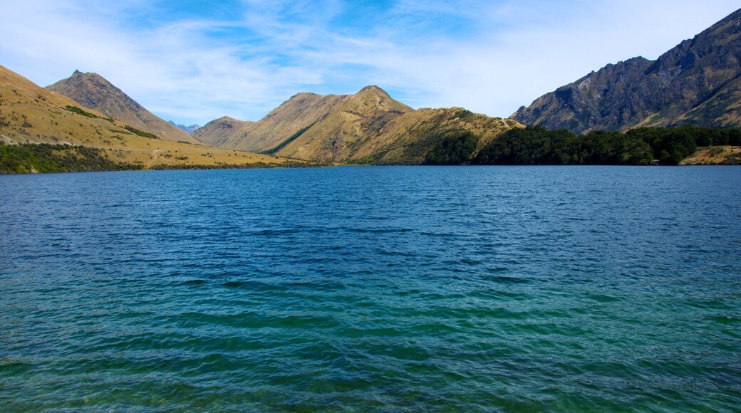 Queenstown qui includes lac ou étang, montagnes et panoramas