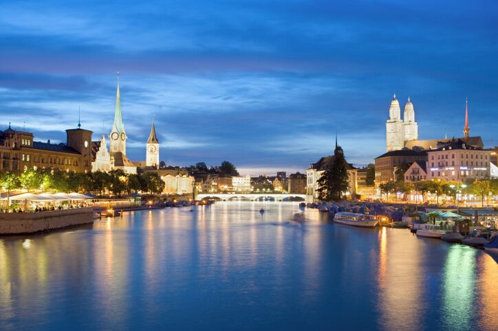 Switzerland, Zurich, River Limmat
